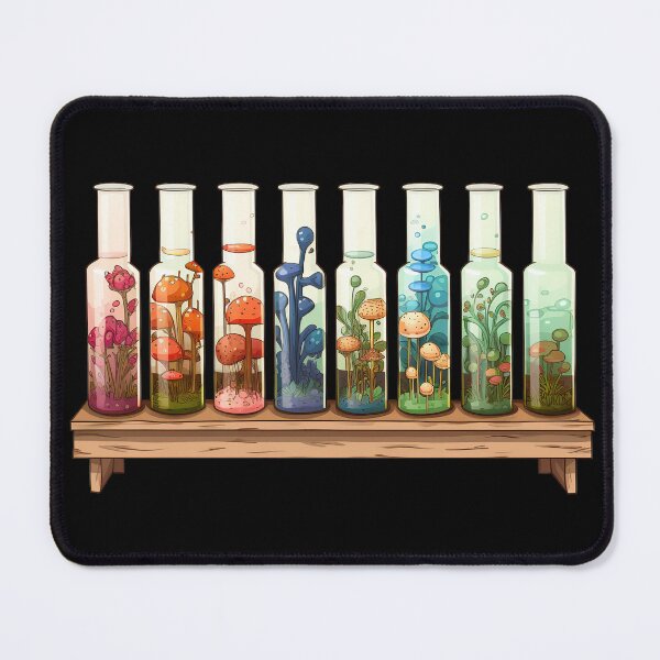 Item preview, Colorful Mushroom Biomes Test Tubes Psychedelic Art designed and sold by Trippinink-.