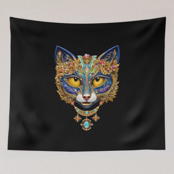 Item preview, Mystical masquerade cat in jewelry designed and sold by GorinART.