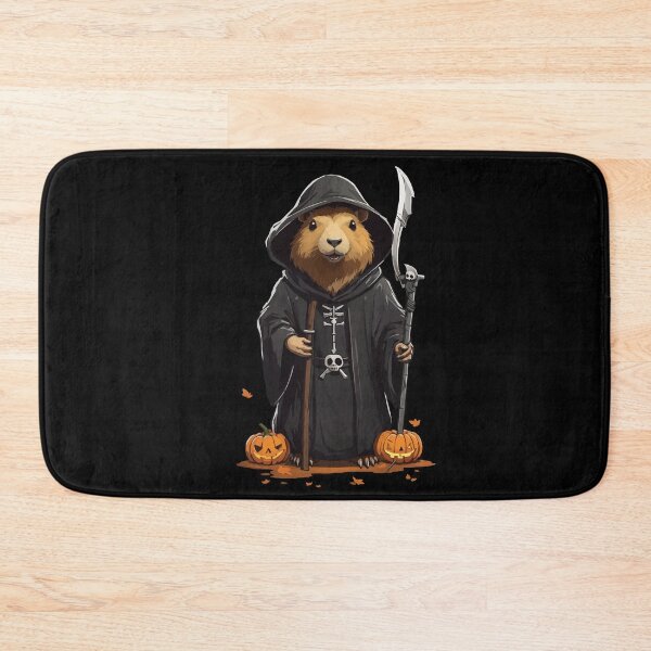 Artikelvorschau, Lustiges Halloween Capybara Sensenmann Design entworfen und verkauft von LuminOrb.