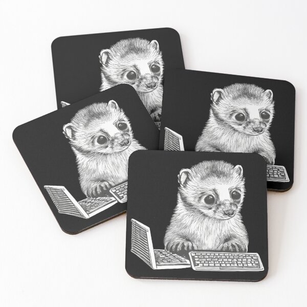 Item preview, CUTE GEEK FERRET designed and sold by Ben-Design-Fr.