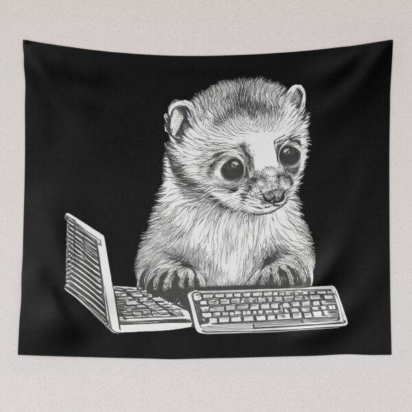 Item preview, CUTE GEEK FERRET designed and sold by Ben-Design-Fr.