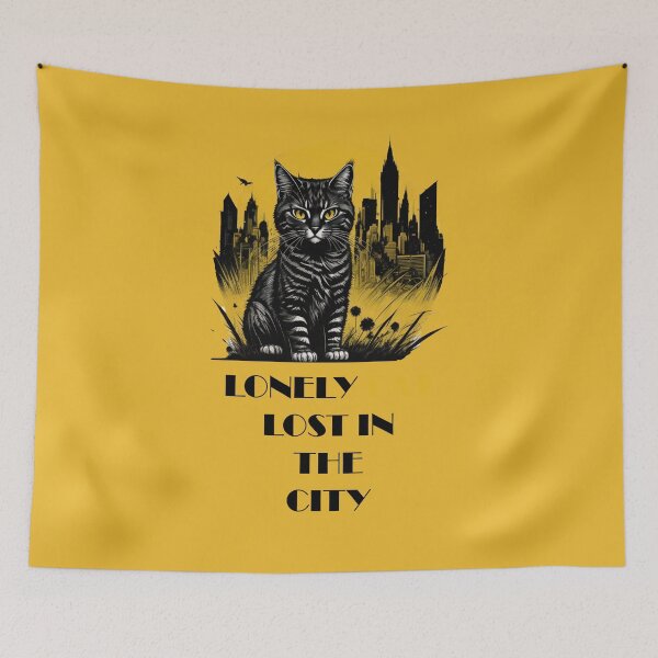 Item preview, lonely cat lost in the city  classic  t-shirts  designed and sold by fowzi shokri.