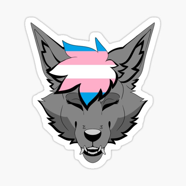 Transgender Therian Wolf Sticker for Sale by Soren's Wonder Emporium