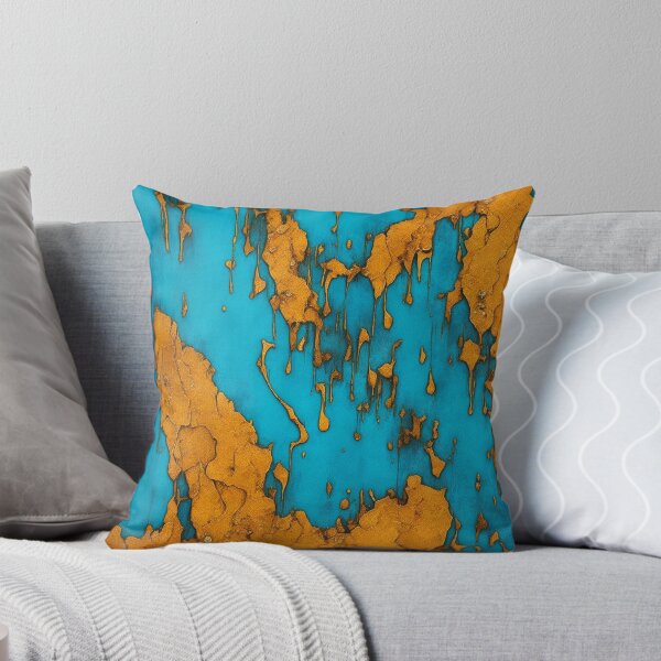 Item preview, Abstract Teal And Golden Pattern Golden Splash Honey Map designed and sold by Moonsiess.