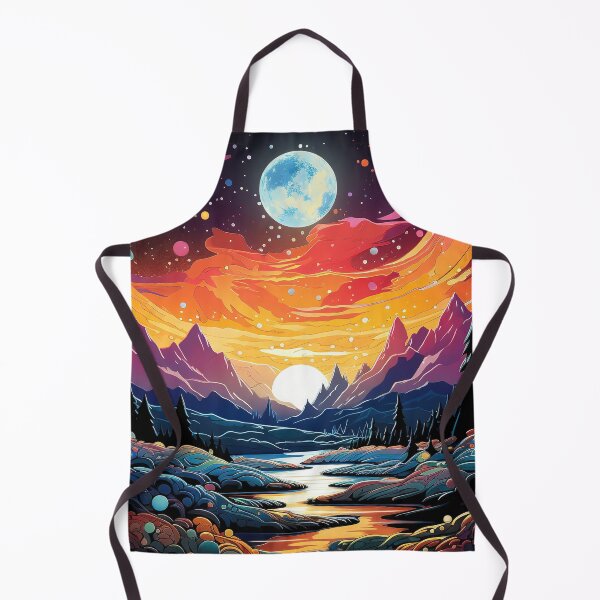 Item preview, Night Landscape Colorful Psychedelic Art designed and sold by Trippinink-.
