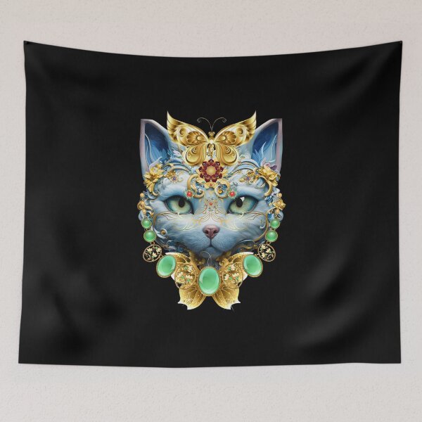Item preview, Mystical masquerade cat in jewelry designed and sold by GorinART.