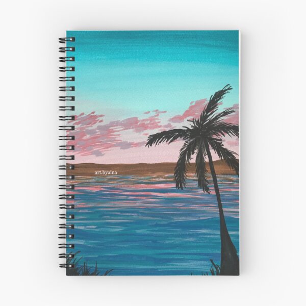 Item preview, Sunset Palm Tree Painting designed and sold by art-byaina.