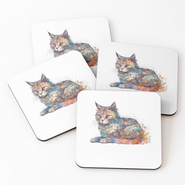 Item preview, Watercolor Cat Portrait designed and sold by PetSafari.