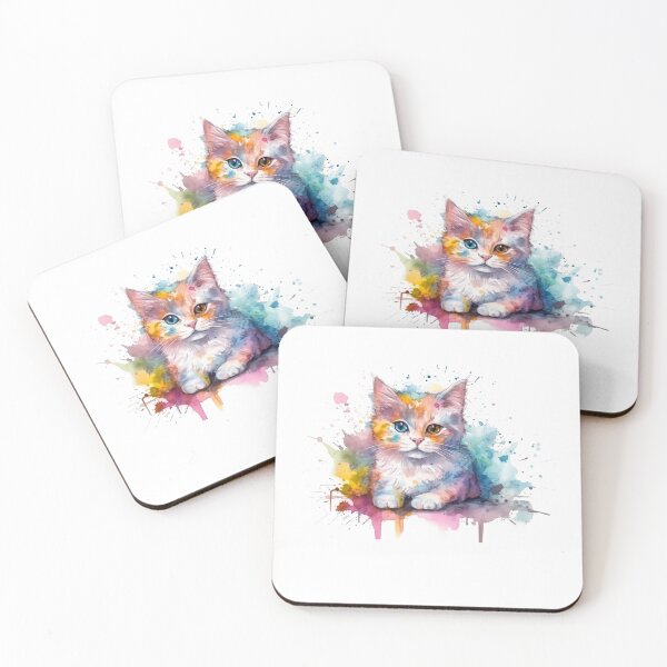 Item preview, Watercolor Cat Portrait designed and sold by PetSafari.
