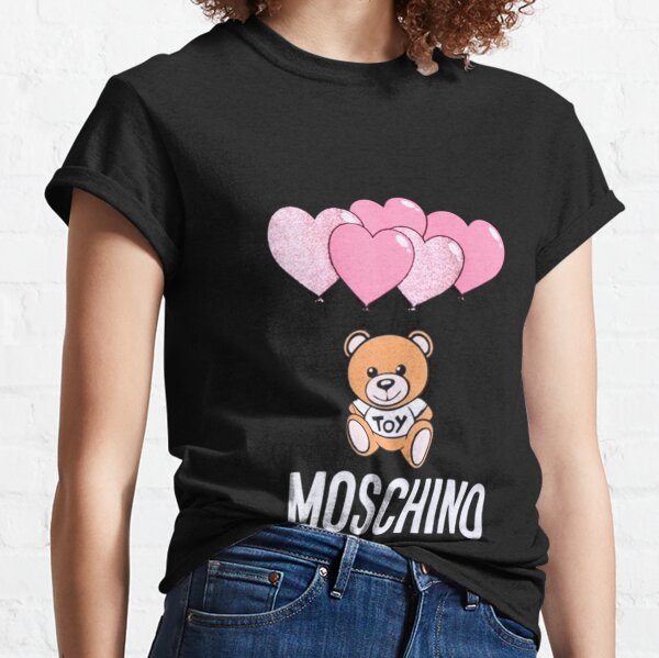 Moschino Kid Pink Pixel Bear T-Shirt