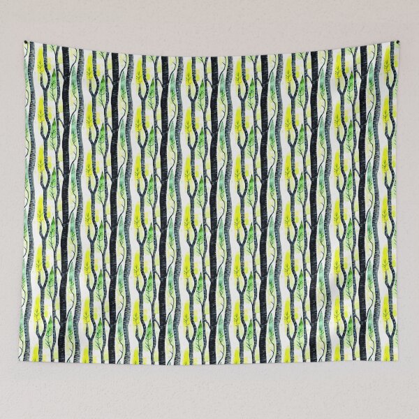Item preview, Nordic Forest IV, Watercolour Pattern, Yellow, Green and Grey designed and sold by Coralgb.