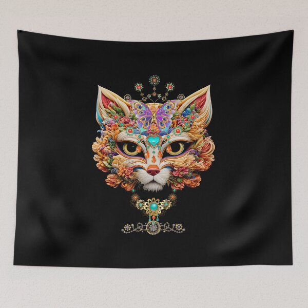 Item preview, Mystical masquerade cat in jewelry designed and sold by GorinART.