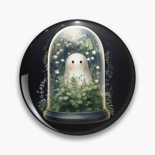 Item preview, Cute Ghost in a Glass Terrarium designed and sold by Pale-Porcelain.