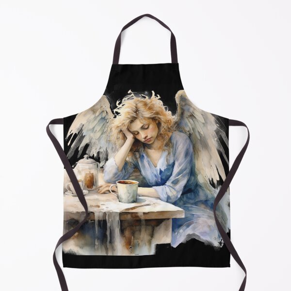 Item preview, Sleepy Angel Before Coffee Watercolor Style designed and sold by AnnaMDesign.