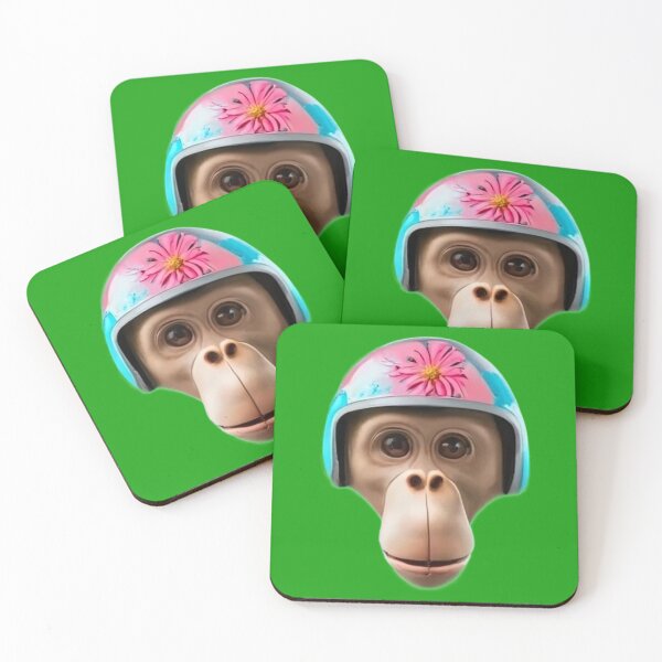 Item preview, Monkey with vintage helmet designed and sold by Ben-Design-Fr.