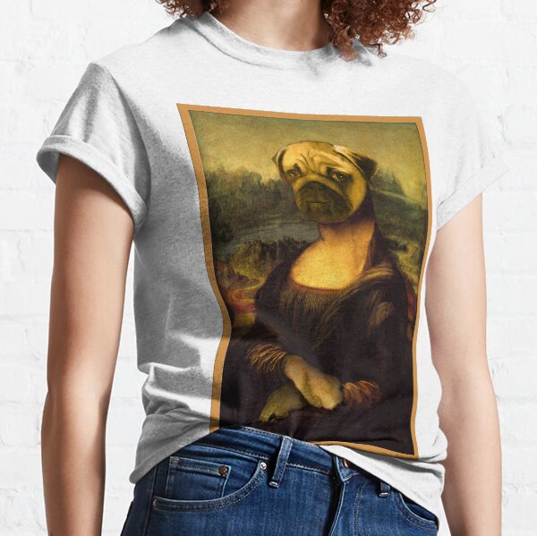 Mona Lisa Pug Classic T-Shirt
