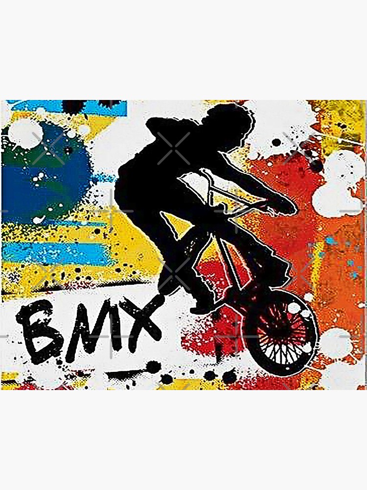 Wall Art Print watercolor bmx bike racer, Gifts & Merchandise