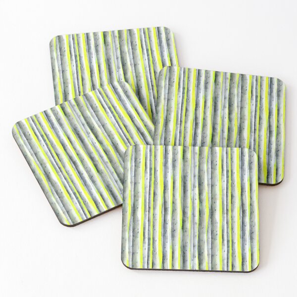 Item preview, Nordic Forest V, Watercolour Pattern, Yellow, Green and Grey designed and sold by Coralgb.