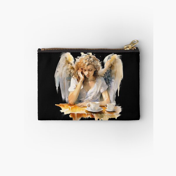 Item preview, Sleepy Angel Before Coffee Watercolor Style designed and sold by AnnaMDesign.