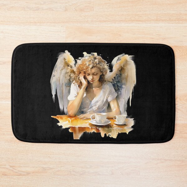 Item preview, Sleepy Angel Before Coffee Watercolor Style designed and sold by AnnaMDesign.
