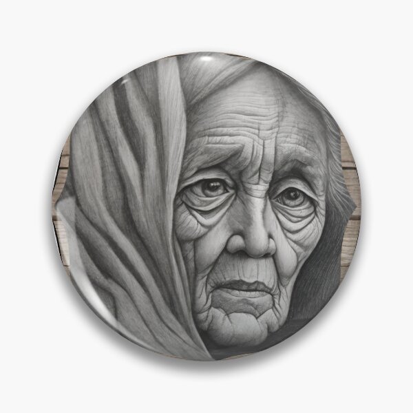 Item preview, Life's Chronicles: 'Wrinkled Wisdom' - Captivating Elderly Woman T-shirt Design! designed and sold by zax454.