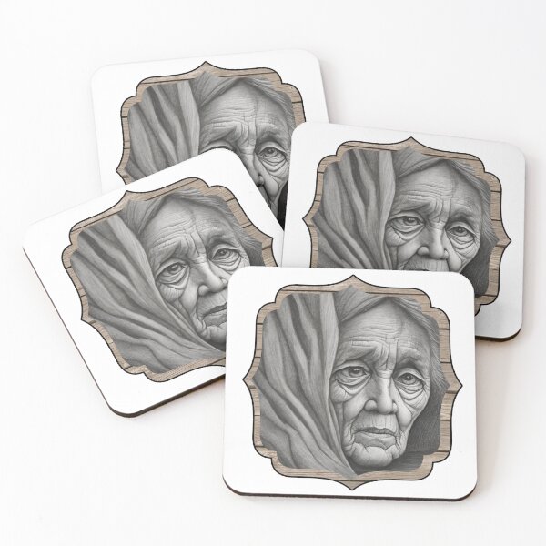 Item preview, Life's Chronicles: 'Wrinkled Wisdom' - Captivating Elderly Woman T-shirt Design! designed and sold by zax454.