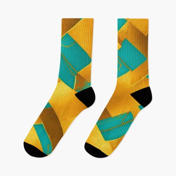 Item preview, Abstract Teal And Golden Pattern Geometric Scifi Futuristic Art designed and sold by Moonsiess.