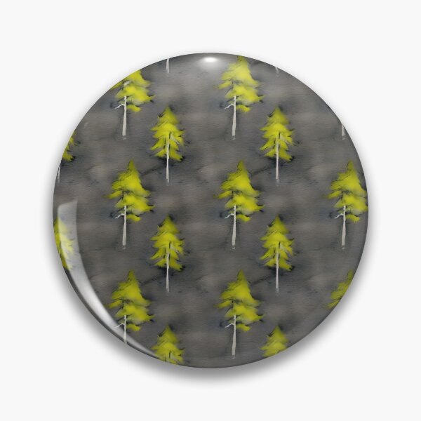 Item preview, Nordic Forest VI, Watercolour Pattern, Yellow, Green and Grey designed and sold by Coralgb.
