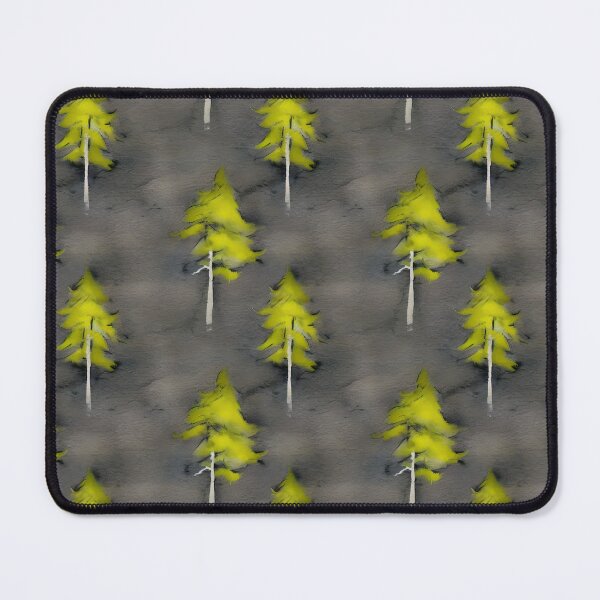 Item preview, Nordic Forest VI, Watercolour Pattern, Yellow, Green and Grey designed and sold by Coralgb.
