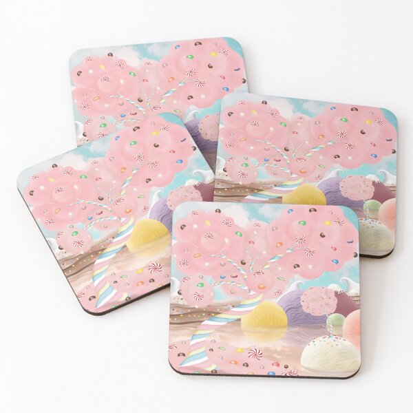 Item preview, Candy land fantasy background. Sweets world landscape. Marshmallow tree, chocolate milk river, ice cream islands designed and sold by likapix.