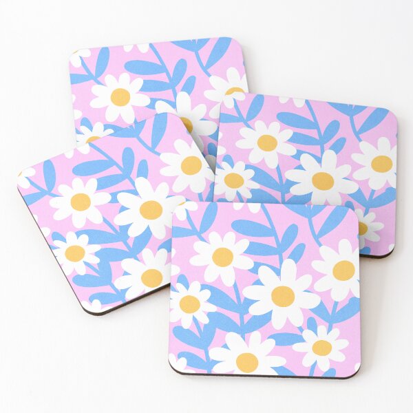 Item preview, Daisies in Bloom 1. Cobalt Blue on Pink  designed and sold by Dominiquevari.
