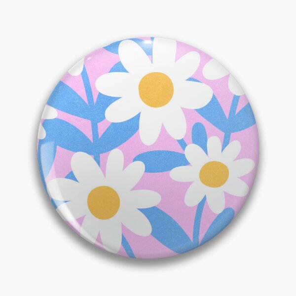 Item preview, Daisies in Bloom 1. Cobalt Blue on Pink  designed and sold by Dominiquevari.