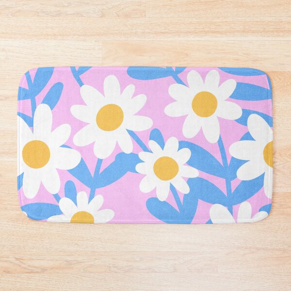 Item preview, Daisies in Bloom 1. Cobalt Blue on Pink  designed and sold by Dominiquevari.