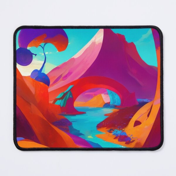 Item preview, Dynamic landscape of vibrant colors and shapes designed and sold by mikaws.
