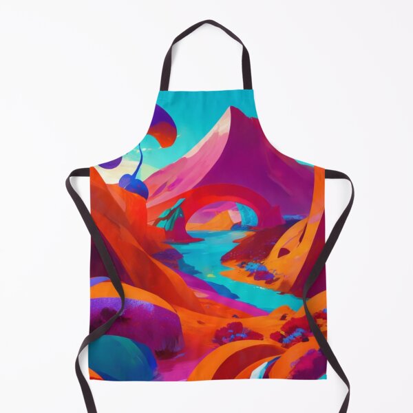 Item preview, Dynamic landscape of vibrant colors and shapes designed and sold by mikaws.