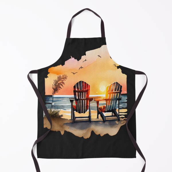 Artikelvorschau, Paarstühle am Strand-Sonnenuntergang-Aquarell-Sommerurlaub entworfen und verkauft von AME ⭐⭐⭐⭐⭐.