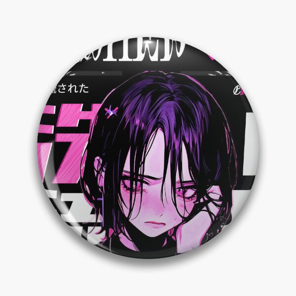 Item preview, Washed Out Cute Anime Emo Girl designed and sold by CursedInk.