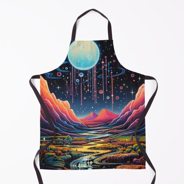 Item preview, Night Landscape Colorful Psychedelic Art designed and sold by Trippinink-.