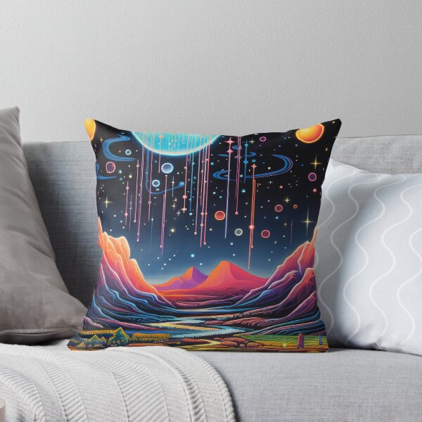 Item preview, Night Landscape Colorful Psychedelic Art designed and sold by Trippinink-.
