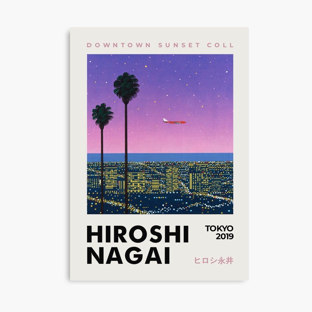 Hiroshi Nagai Downtown Sunset Collection Purple Art Prints 90s