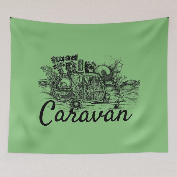 Item preview, Road trip caravan drwing designed and sold by JamajkaArtist.