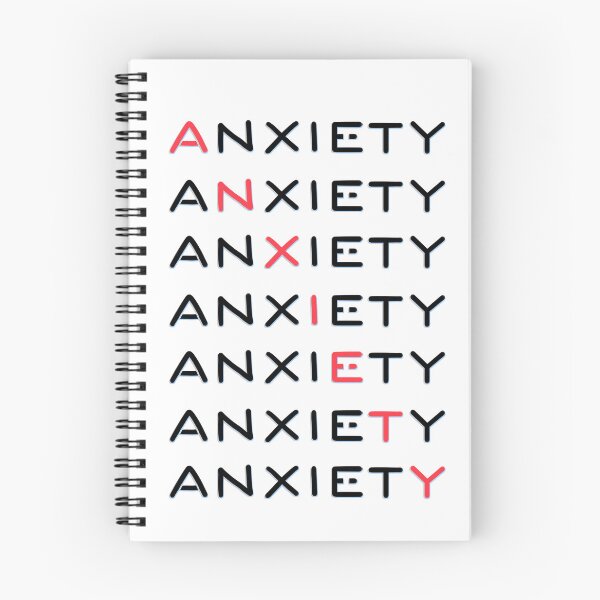 Item preview, the inscription anxiety black red mental health designed and sold by Kir4nxiety.