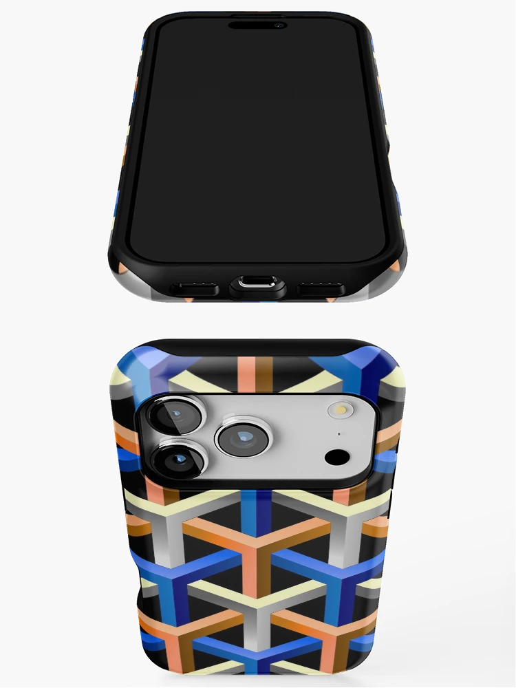 Thumbnail 3 of 4, iPhone Case, Abstract Tubes designed and sold by Rist.