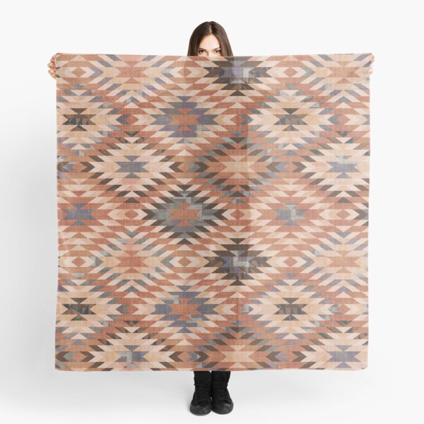 Southwestern Arizona Tribal Distressed Rug Scarf
