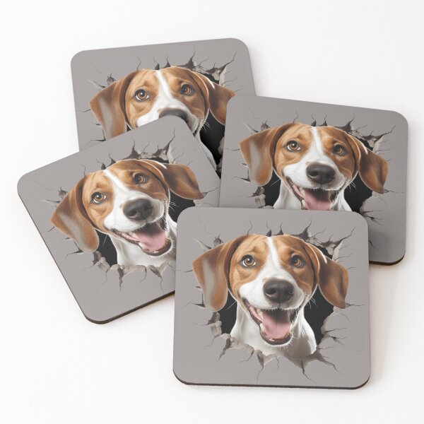 Item preview, Beagle Dog breed Popping Out of The Wall #4 designed and sold by DogDigiArt.