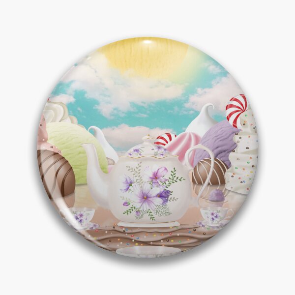 Item preview, Fantasy candy land illustration. Sweets wonderworld landscape. Magical tea set.  designed and sold by likapix.