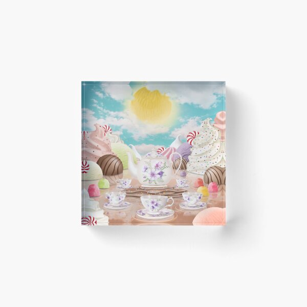 Item preview, Fantasy candy land illustration. Sweets wonderworld landscape. Magical tea set.  designed and sold by likapix.