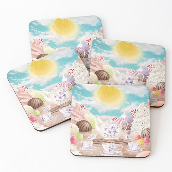 Item preview, Fantasy candy land illustration. Sweets wonderworld landscape. Magical tea set.  designed and sold by likapix.