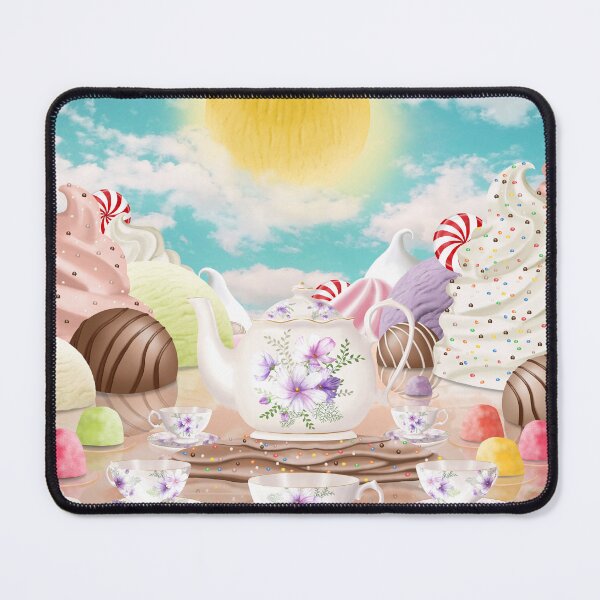 Item preview, Fantasy candy land illustration. Sweets wonderworld landscape. Magical tea set.  designed and sold by likapix.