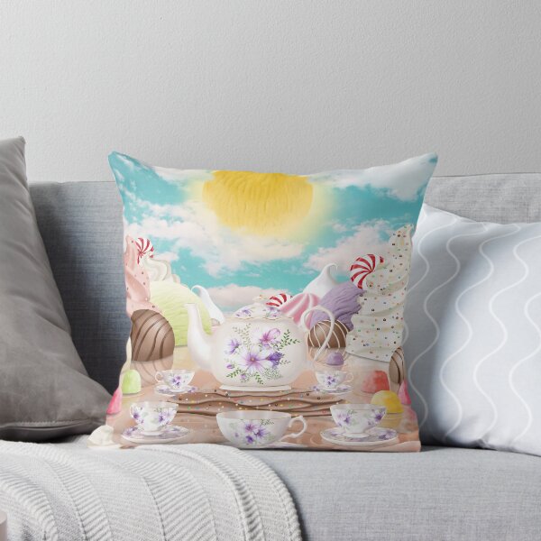 Item preview, Fantasy candy land illustration. Sweets wonderworld landscape. Magical tea set.  designed and sold by likapix.